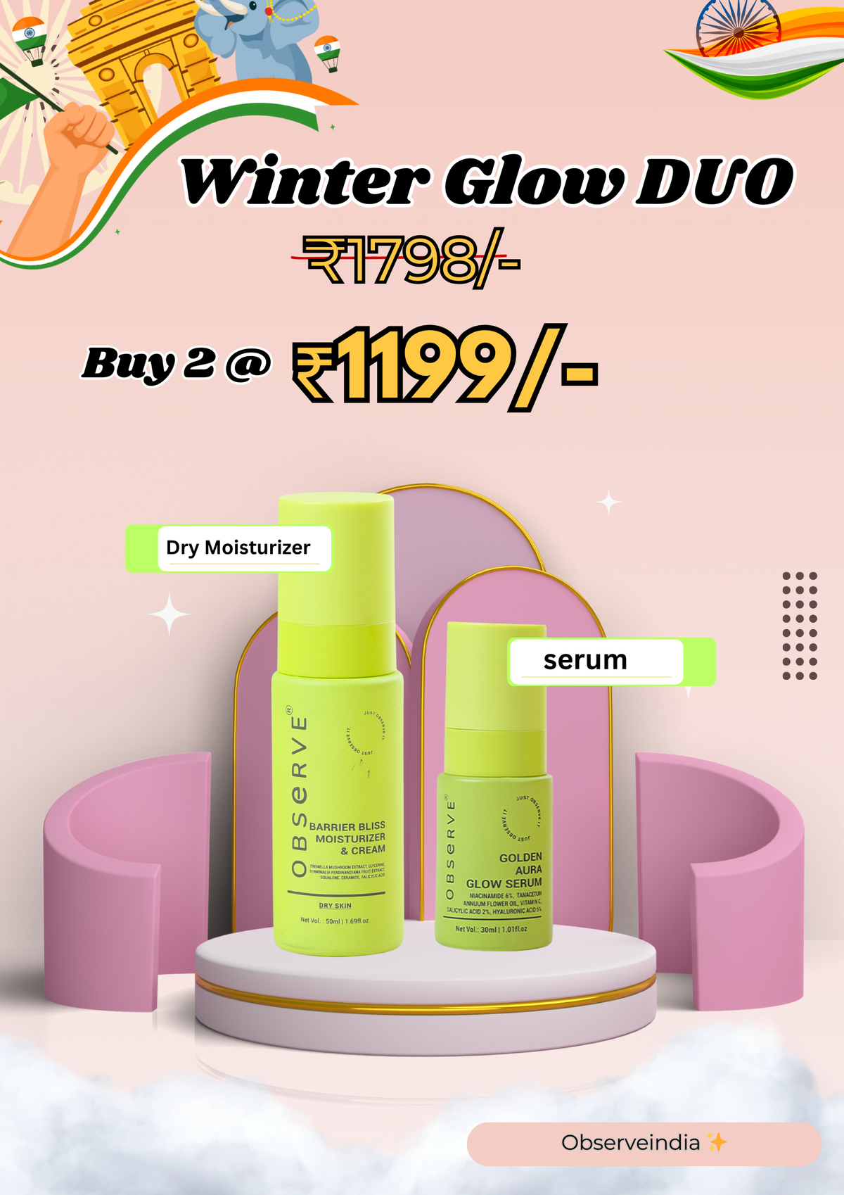 Chilling Temperatures Heartwarming Deals: Serum + Dry Moisturizer