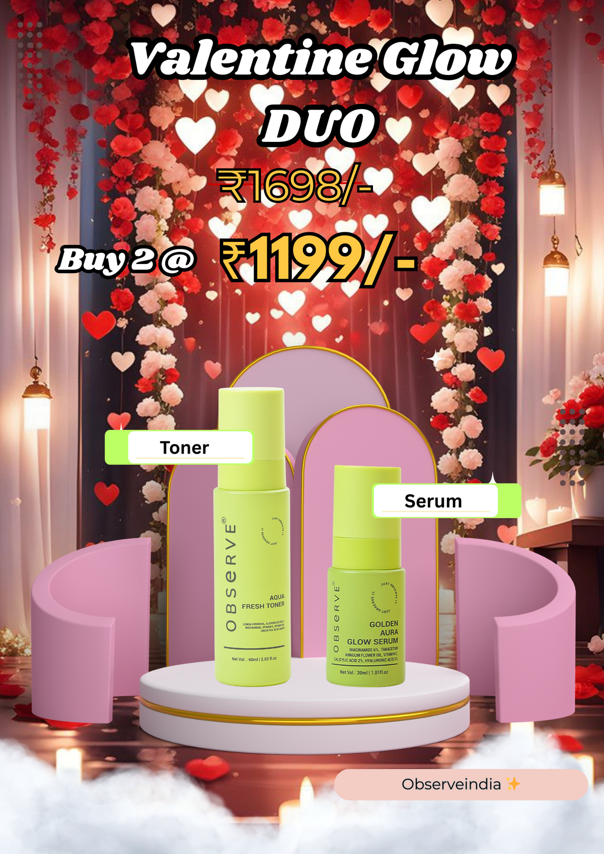 Get the Glow of Love: Toner + Serum