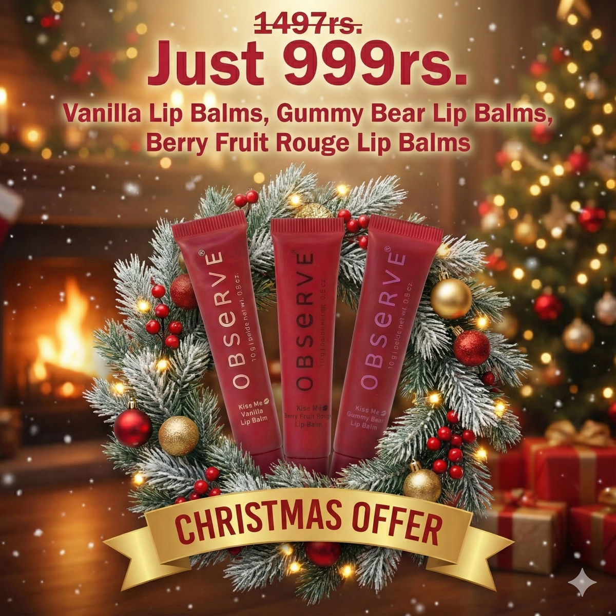 Christmas Special Offer Lip Balm Combo @999Rs.